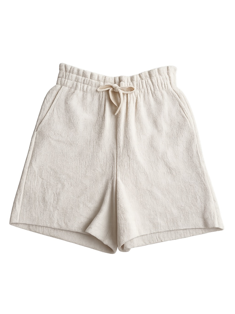 Current Air Ivory Textured Terry Cloth Drawstring Shorts NWT Size Small